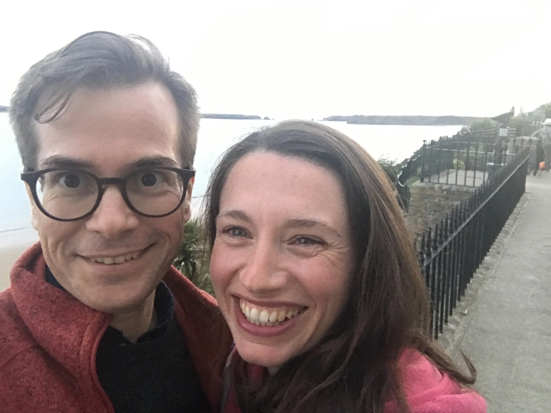 Dave and Catherine, smiling into the camera together