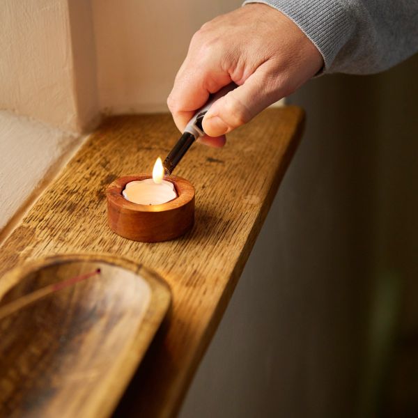 Lighting candle