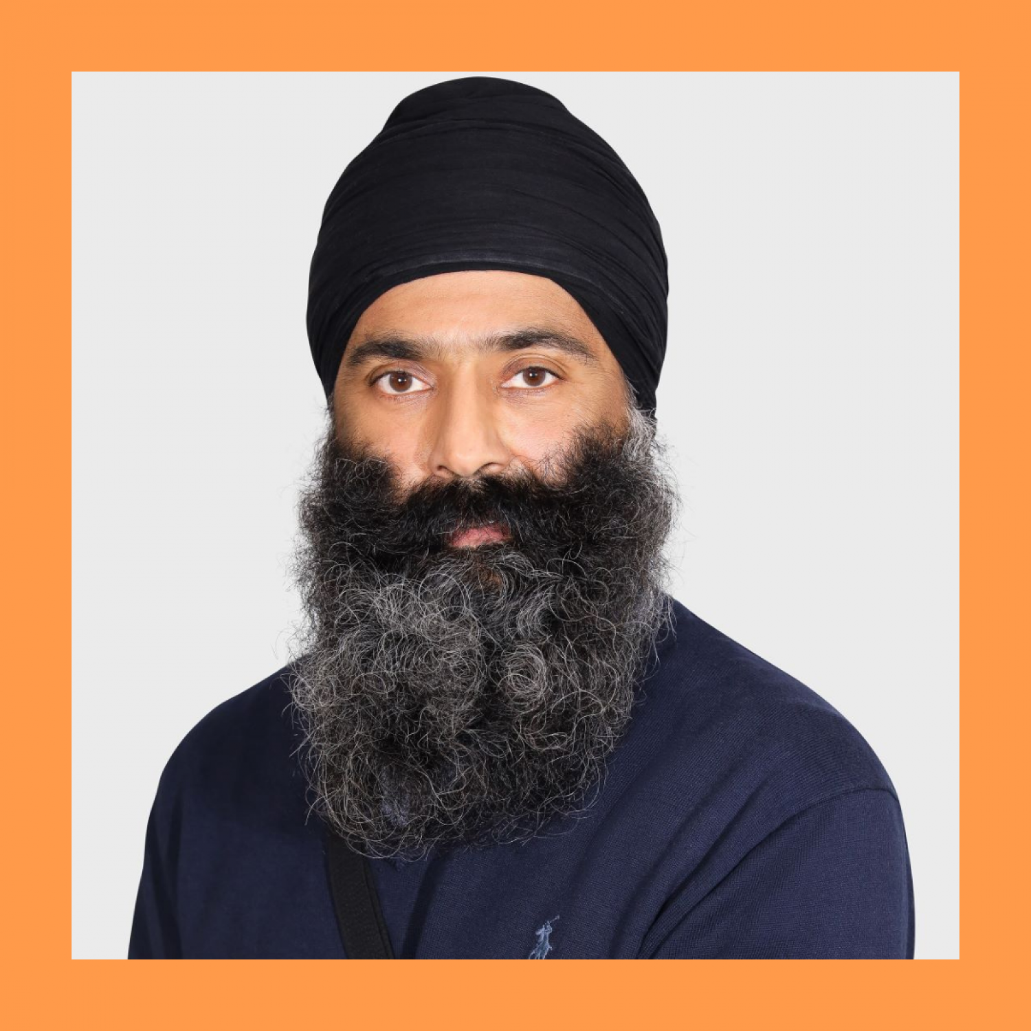 Manpreet Singh, Southall Sikh funerals on orange background