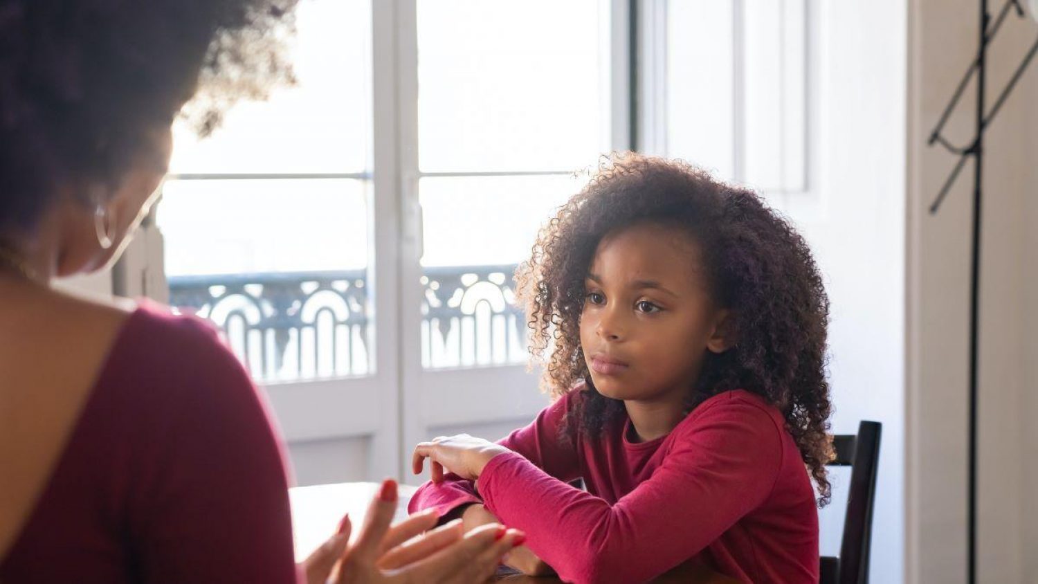 Girl and her parent/carer (Winston's Wish)