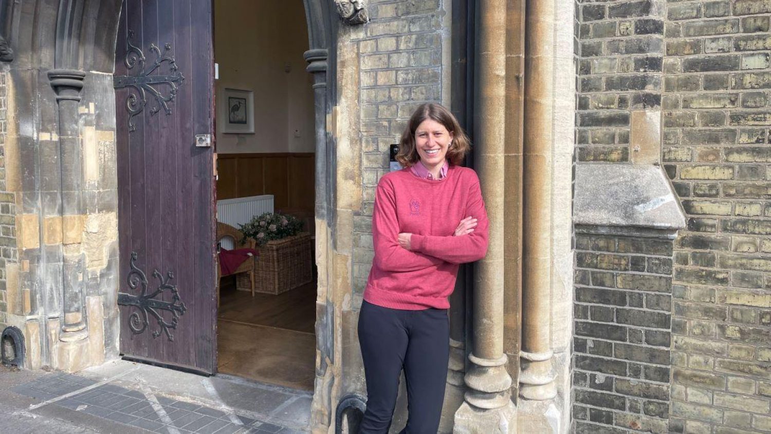 Poppy's CEO Clare Montagu outside our mortuary space in Lambeth cemetery