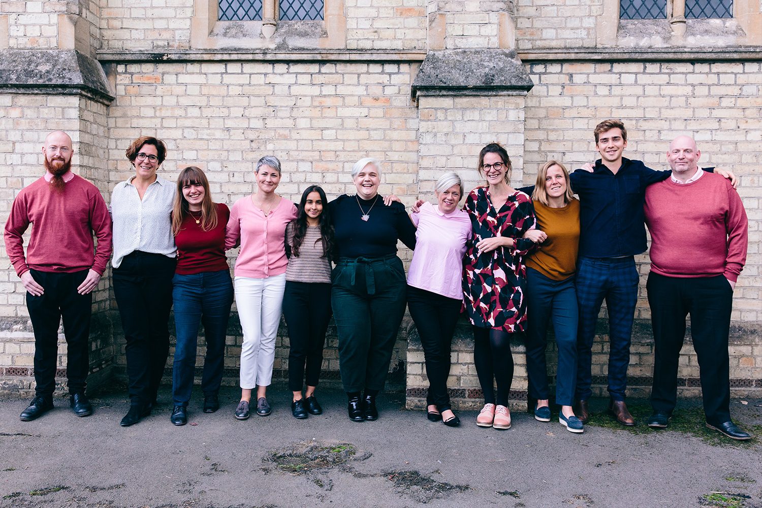 Poppy's team outside Poppy's HQ in Lambeth cemetery, modern funeral directors