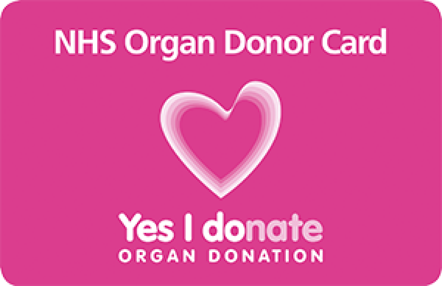 Organ donation card