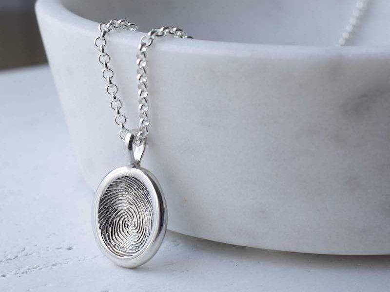 Fingerprint nugget pendant