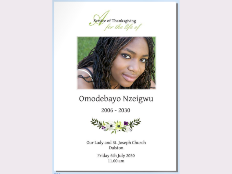 Orders of service | funeral stationery