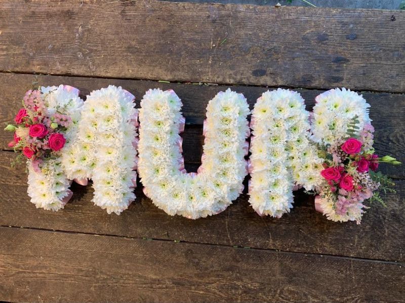 Mum floral letters