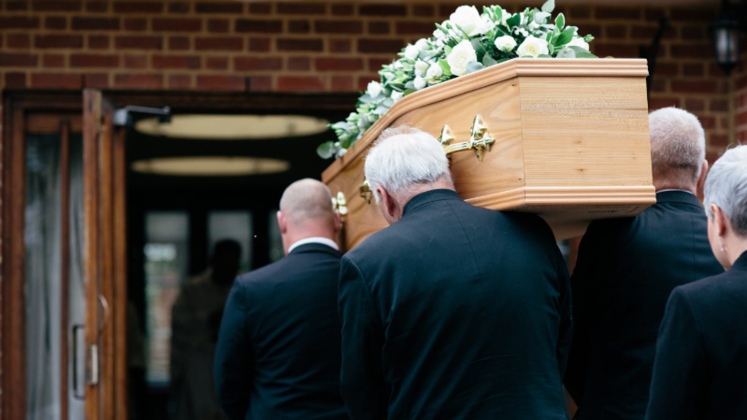 Coffin bearers at a funeral