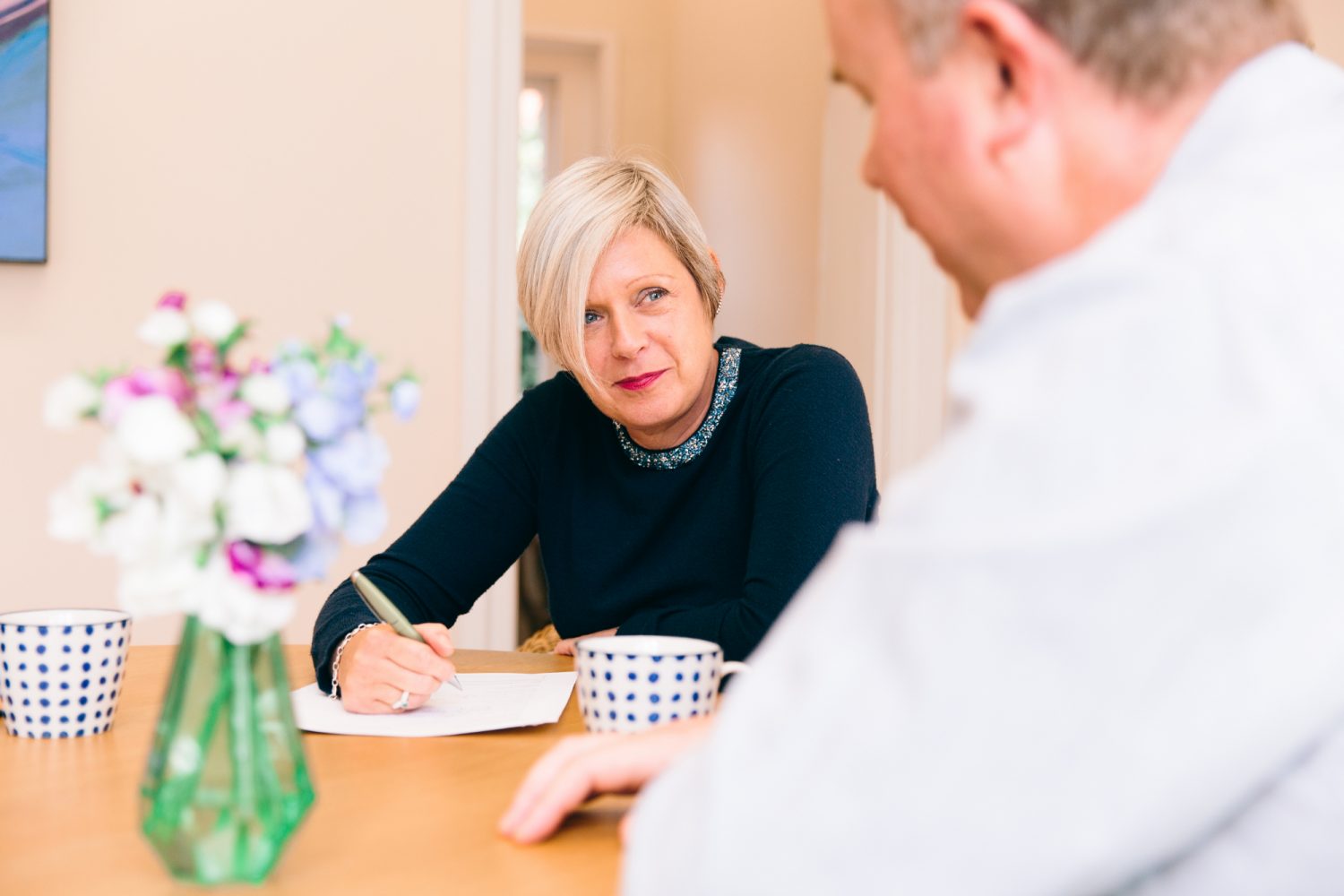 Funeral director and client in conversation | Poppy's funerals | London funeral directors